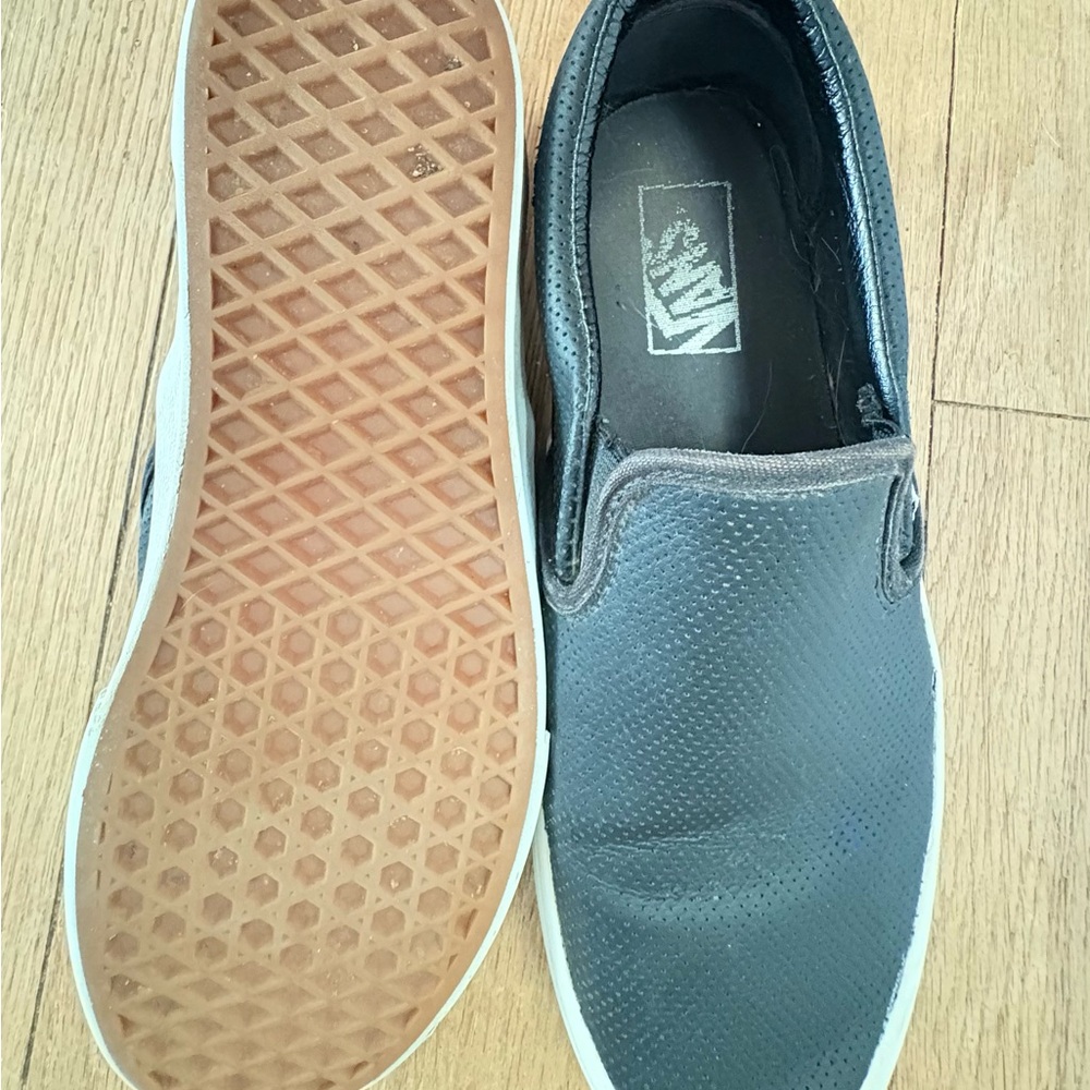 Vans Men's Perforated Black Slip-On Sneakers - Picture 6 of 9